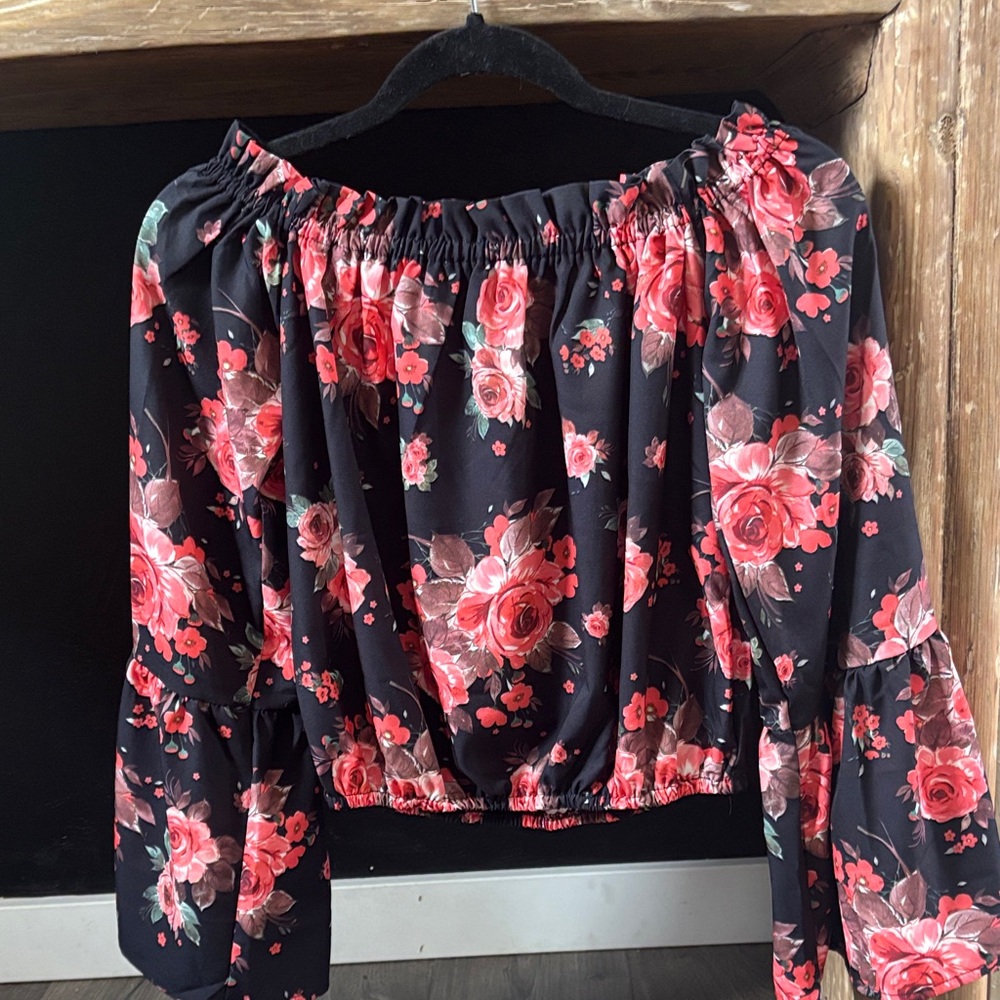 Floral Off-Shoulder Women's Top